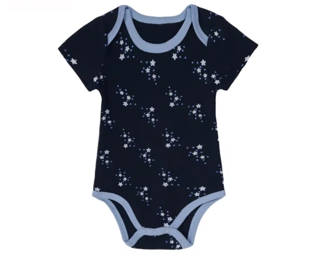 Baby rompertje biologisch 100% katoen stretch met knoopjes onderaan