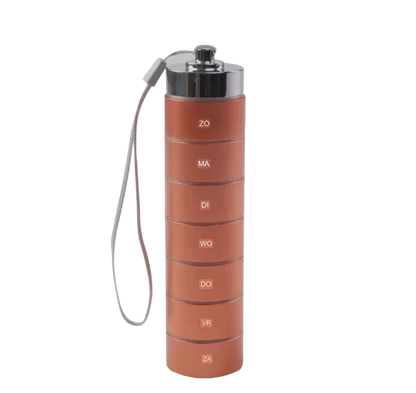 Pillen Organizer met Luxe Aluminium Behuizing