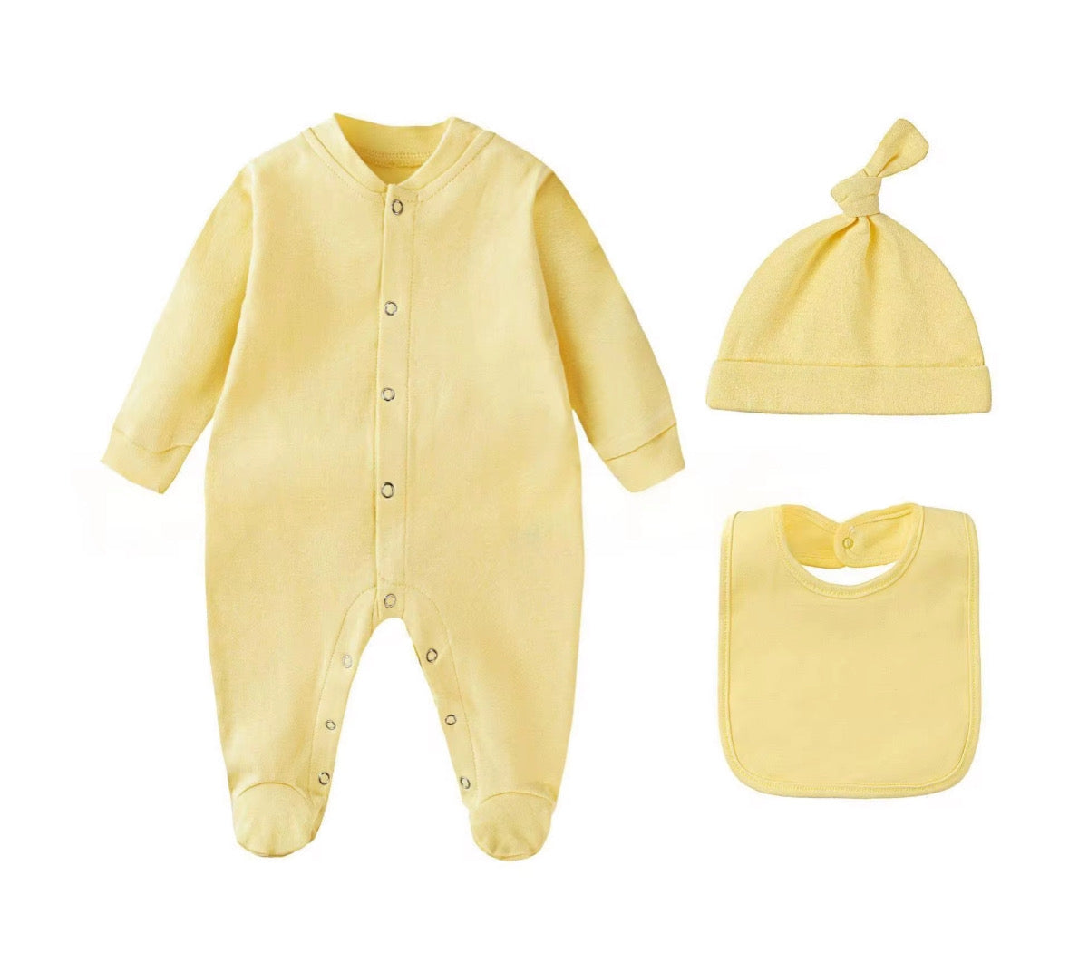 Winterromperset voor pasgeborenen - beige katoen met muts - Jumpsuit