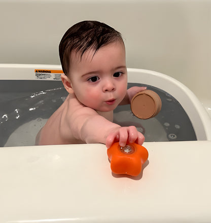 Opvouwbaar babybadje met touchscreen | Duurzaam, geïsoleerd en makkelijk leeg te laten lopen | Afneembare opbergruimte | Voor 0-6 jaar