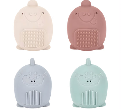 4 zachte, flexibele siliconen badspeeltjes voor kinderen