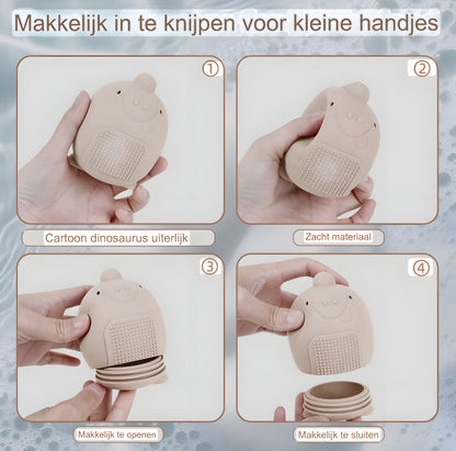 4 zachte, flexibele siliconen badspeeltjes voor kinderen
