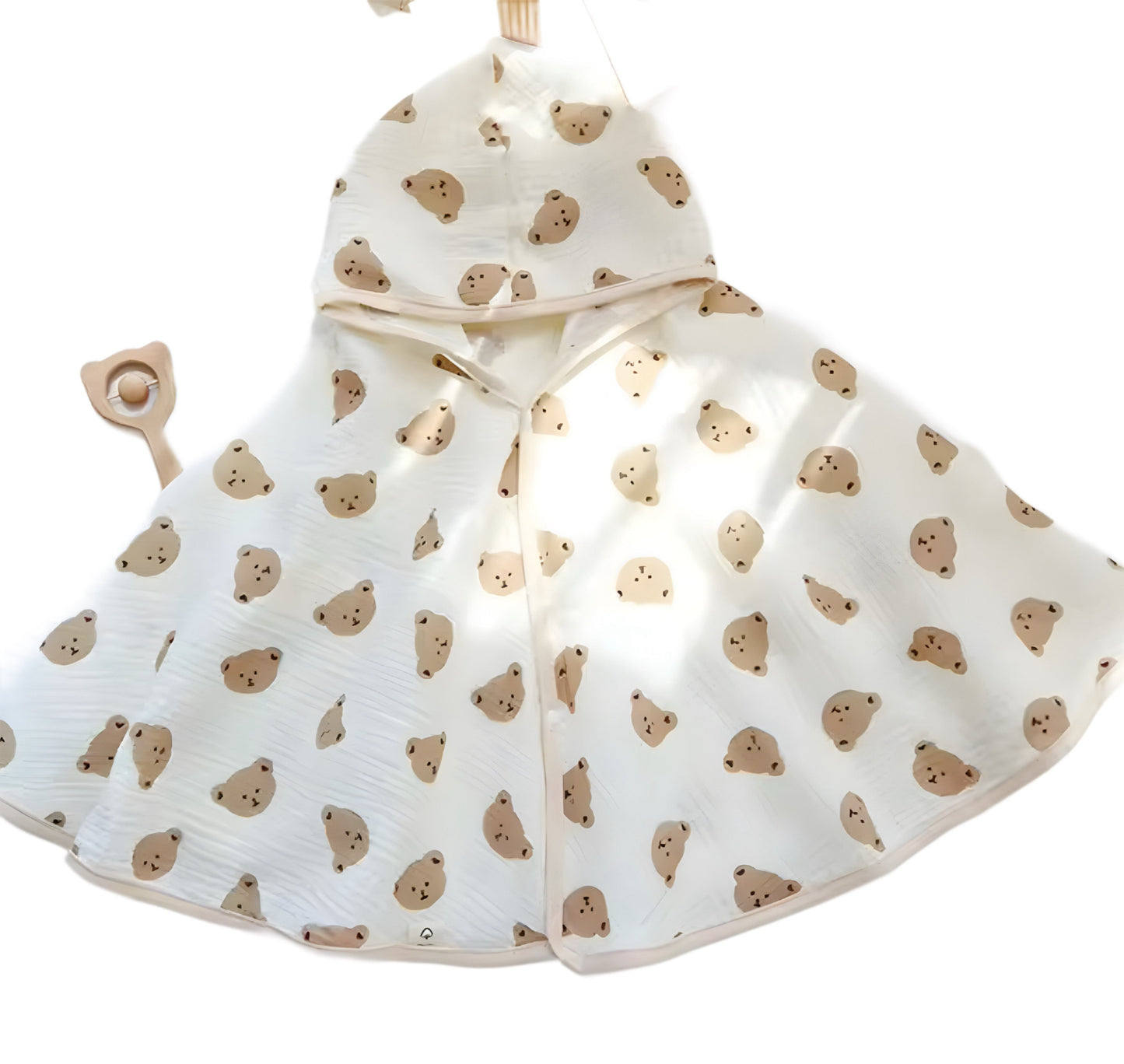 Zachte, katoenen en schattige handdoek met capuchon voor pasgeborenen - Ademend