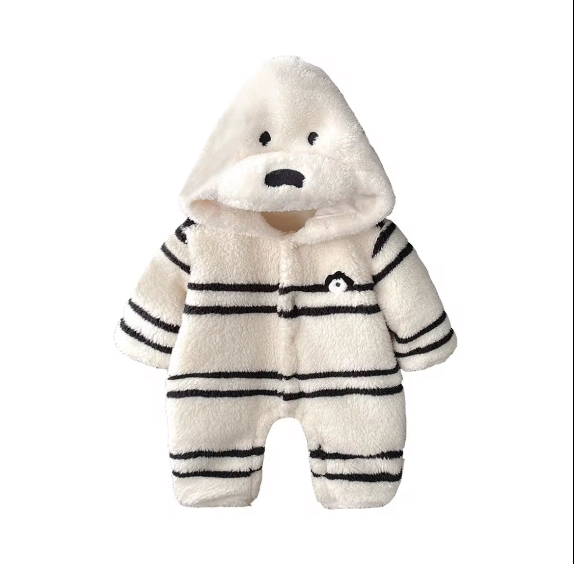 Vanzaa's Baby winter pluizige, wollen jumpsuit voor pasgeborenen