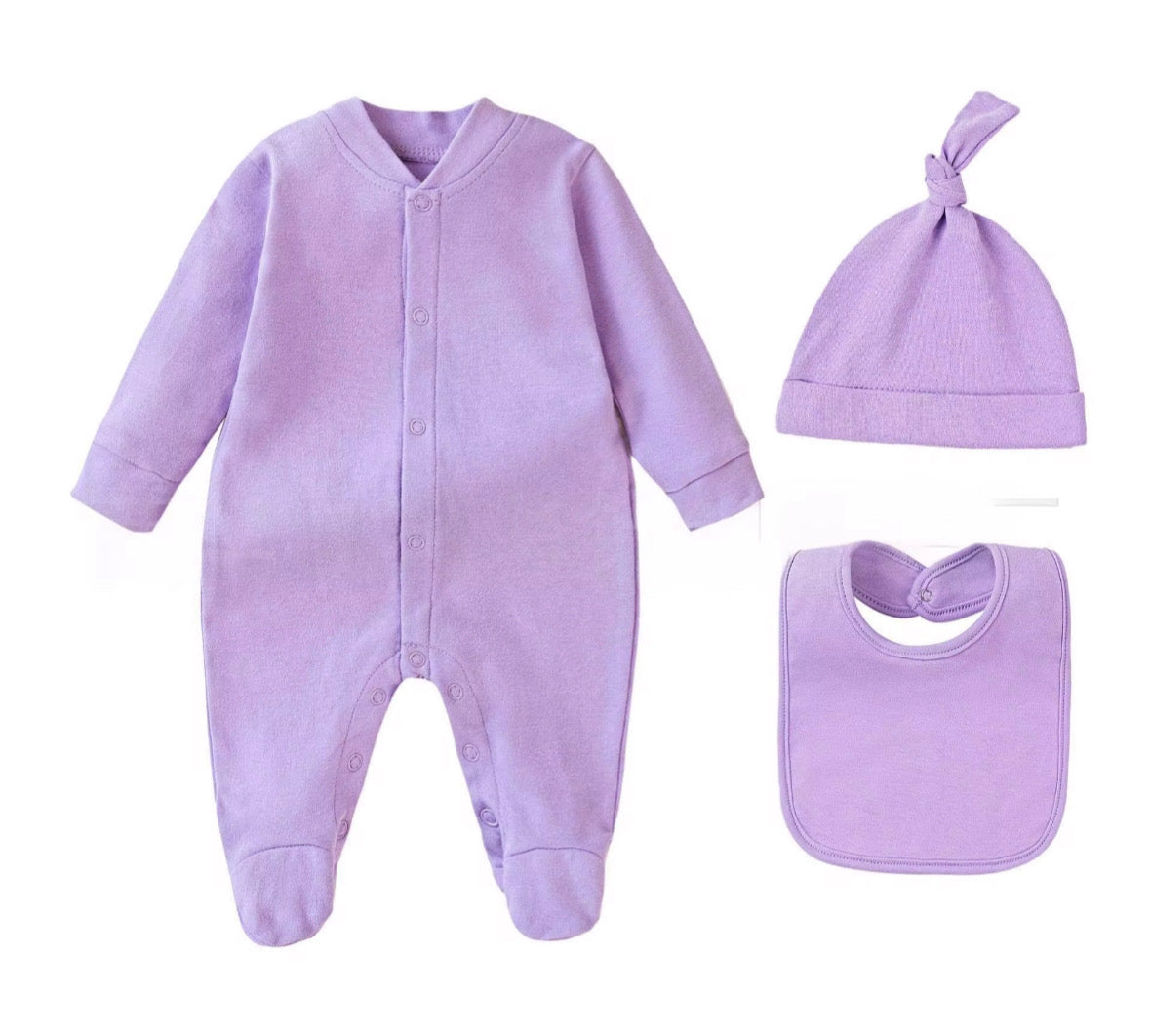 Winterromperset voor pasgeborenen - beige katoen met muts - Jumpsuit