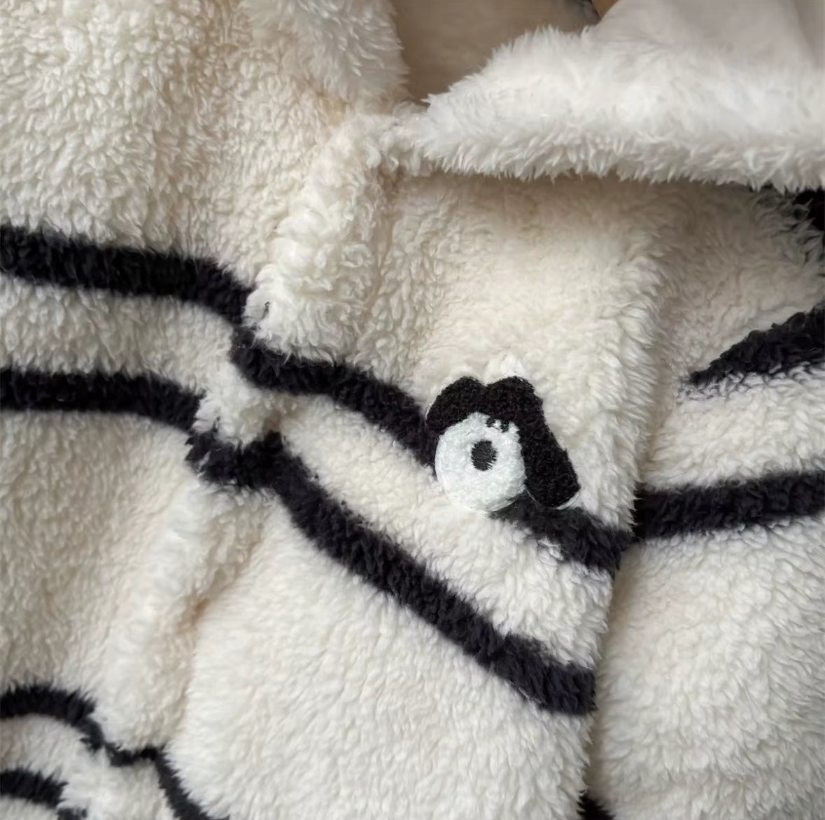 Vanzaa's Baby winter pluizige, wollen jumpsuit voor pasgeborenen