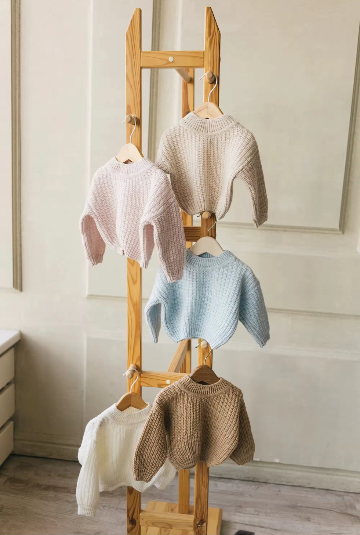 Gebreide Babytruiset voor Pasgeborenen met Sokjes en Warme Muts