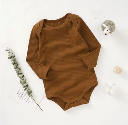 Lange mouw rompertjes van biologisch katoen - gebreid