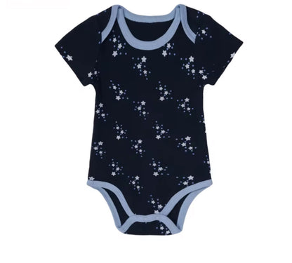 Baby rompertje biologisch 100% katoen stretch met knoopjes onderaan