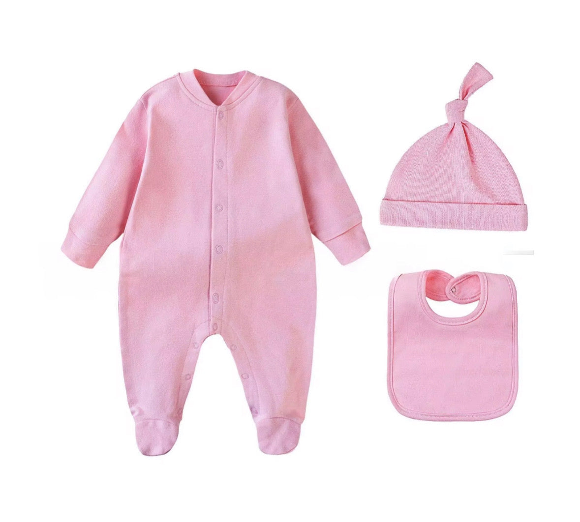 Winterromperset voor pasgeborenen - beige katoen met muts - Jumpsuit