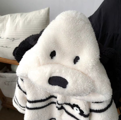 Vanzaa's Baby winter pluizige, wollen jumpsuit voor pasgeborenen