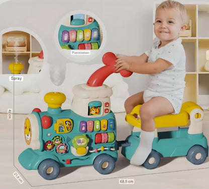 Educatief 5-in-1 zit- en rijspeelgoed voor baby's van 0-4 jaar met muziek en visuele weergave