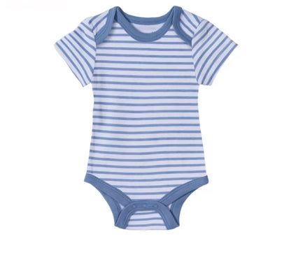 Baby rompertje biologisch 100% katoen stretch met knoopjes onderaan