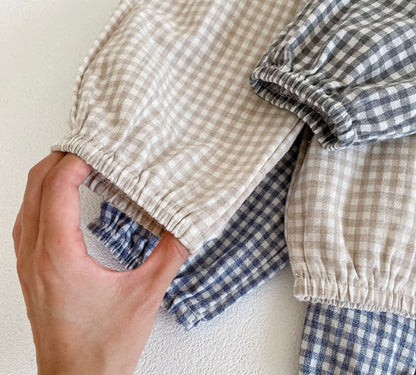 Vanzaa's Baby Broekjes - Zachte katoenen ruitjesstijl