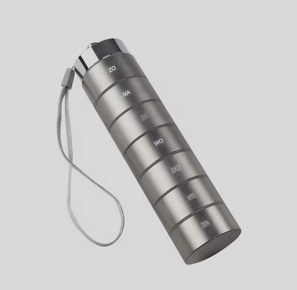 Pillen Organizer met Luxe Aluminium Behuizing