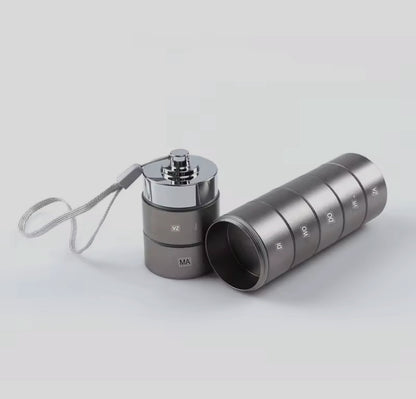 Pillen Organizer met Luxe Aluminium Behuizing